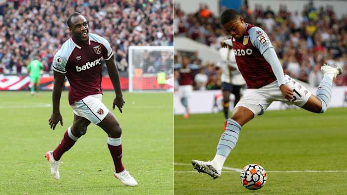 Jamaica's Michail Antonio and Leon Bailey